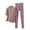 Khaki, variant on Bixock Women Pajamas Set High Neck Half Sleeve Long Pants Loungewear Set Solid Color Casual Summer Fall Wear