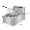 thumbnail image 5 of IVV Electric Deep fryer Stainless Steel with Basket & Lid Capacity 6L(6.3QT) Countertop Fryers for Home Kitchen and Restaurant with Temperature Adjustable, 2500 Watts, 110V, 5 of 10
