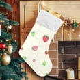 thumbnail image 6 of SKYSONIC Strawberry Christmas Stocking Personalized Large Candy Stocking Hanging Gift Xmas Stockings Decoration for Family Holiday Party Ornaments Decor Fireplace, 6 of 7