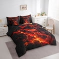 thumbnail image 2 of Homewish Red Neon Lightning 7pcs Queen Bedding,Modern Geometric Bedding Comforter Set Queen,Black Reversible, 2 of 8
