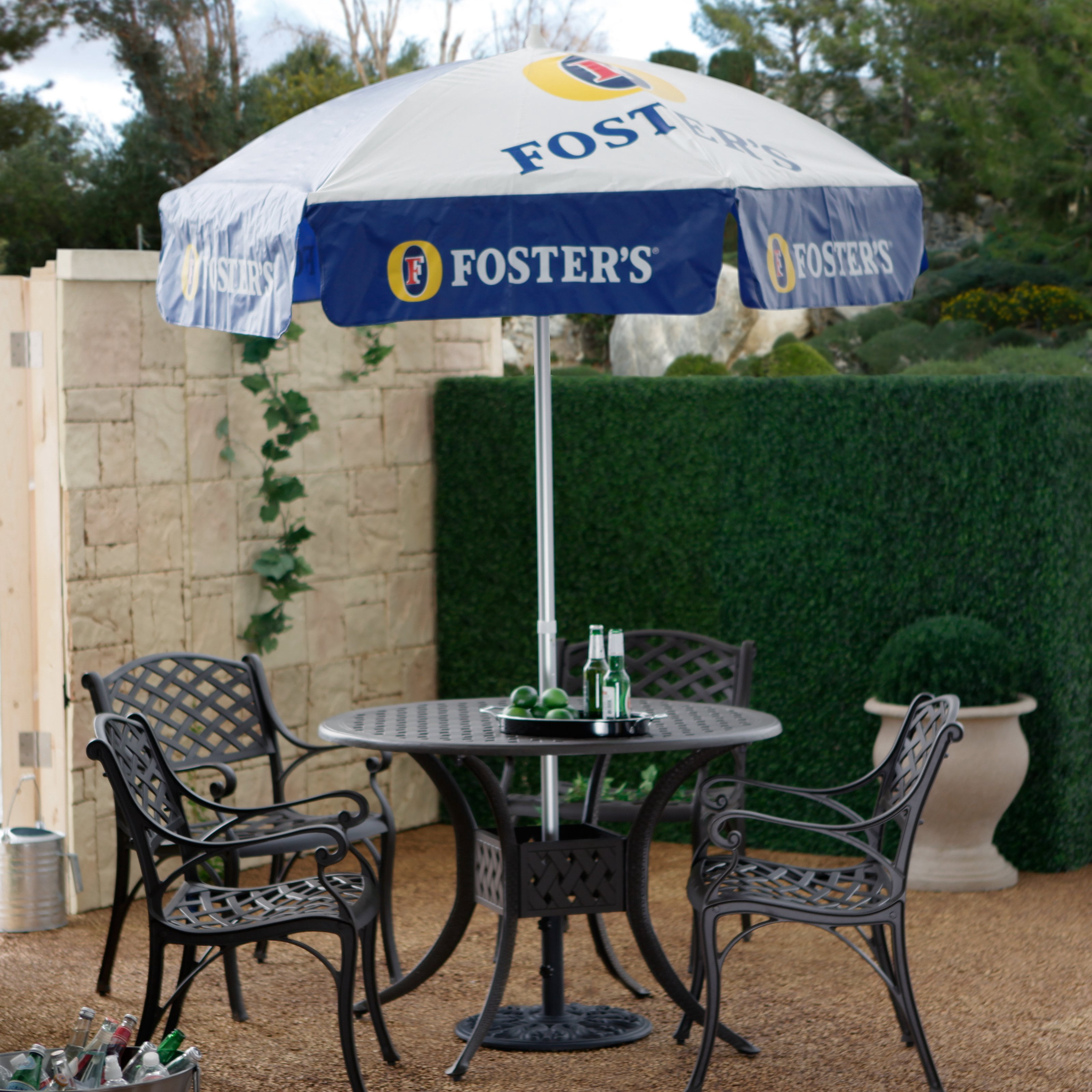 Destinationgear 6 Ft Aluminum Fosters Lager Patio Umbrella Bar Height Pole Walmart Com Walmart Com