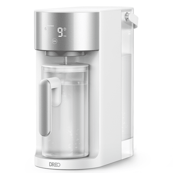 DREO Reverse Osmosis Water Filter Countertop, RO Filtration System, 3:1 Pure to Drain, TDS & Filter Life & Autofill Pitcher, Installation-Free, Self-Cleaning Water Purifier, RO Water Filter 112 3L