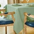 thumbnail image 4 of Rectangle Table Cloth Linen Farmhouse Tablecloth Waterproof Anti-Shrink Soft and Wrinkle Resistant Decorative Fabric Table Cover for Kitchen (Flaxen, 52" x 70" (4-6 Seats)), 4 of 5