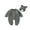 Gray, variant on nvzhuang Infant Baby 2PCS Winter Outfits, Long Sleeve Solid Color Knitted Romper   Bear Hat Set
