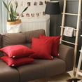 thumbnail image 1 of homeroots Décor 392654 Ensemble de 4 Housses de Coussins Texturés Rouges, 1 of 1