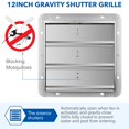 thumbnail image 4 of Shutter Louver Vent iPower de aluminio cuadrado de 14 pulgadas, paquete de 2 unidades, 4 of 7