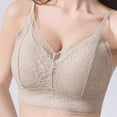 thumbnail image 4 of IFNWSV Seamless Bras for Women Solid Color Lace Fixed Cups Adjustable Straps Push Up Breathable Back Smoothing Bra Gray 40BC, 4 of 6