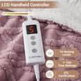 thumbnail image 3 of Heated Throw Blanket - Thick Tufted Sherpa Electric Blanket Throw with 10 Heating Levels and 10 Time Settings, ETL Certified Machine Washable Fast Heating Blanket Throw 50"×60", Dusty Pink, 3 of 9