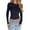 Dark Blue, variant on Tops for Women Casual Slim Fit T Shirt Long Sleeve Solid Color Crewneck Women Blouse,Dark Blue,M