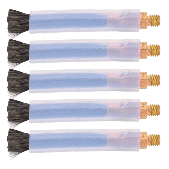 Brosse de Traitement de Perles de Soudure 5 Pcs, Brosse de Nettoyage de Perles de Soudure, Longueur de Poils Réglable, Tête en Laiton, pour Processeurs de Joints de Soudure