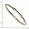 thumbnail image 2 of Stainless Steel Textured and Polished Hollow Slip-on Bangle Bracelet 5mm Wide Cuff Bracelet for Women, 2 of 2