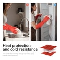 thumbnail image 4 of ThxToms 2 Pairs Fleece Lined Rubber Dishwashing Gloves, Waterproof Reusable Extra Long Cuffs (Medium), 4 of 8
