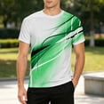 thumbnail image 2 of Mens Golf Shirts Graphic Print Short Sleeve Blend Modern Mens formal Shirts,Green,4XL, 2 of 4