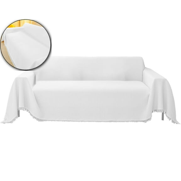 VQPeo Knit Sofa Cover 35.4x70.9 Inch, Full Couch Protector, Soft Knit Drape for Living Room, Bed, or Picnic