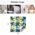 thumbnail image 5 of Summer Lemon Cloth Napkins, Yellow Green Botanical Blue Plaid Vintage Washable and Reusable Dinner Napkins Set of 8, Table Napkin for Kitchen Party Birthday Wedding Hotel Housewarming 20"x20", 5 of 9