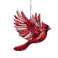 thumbnail image 2 of Birds 2D Acrylic Holiday Ornament with Stained Glass Effect, Window Hanging Suncatcher for Family Friends, Holiday Decorations, Birthday Gift, 2 of 5