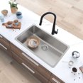 thumbnail image 2 of Stylish Dual Mount 27" Stainless Steel Single Bowl Kitchen Sink with Strainer S-406T, 2 of 13