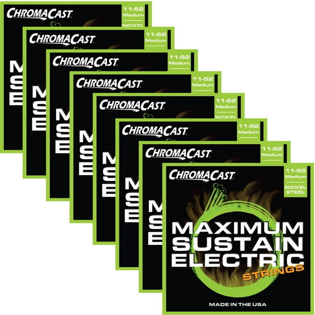 ChromaCast Maximum Sustain Medium Gauge Electric Guitar Strings, (.011