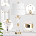 thumbnail image 6 of Touch Table Lamps 2Pack Bedside USB Dimmable,Bulbs Included, 6 of 7