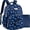 Navy Blue Floral, variant on Baby Essentials Neoprene Diaper Bag Backpack for Newborns, Infants, Toddlers (Matching Changing Pad, Pacifier Pouch, Insulated Bottle Pockets, Stroller Straps) Black & Cherries Print