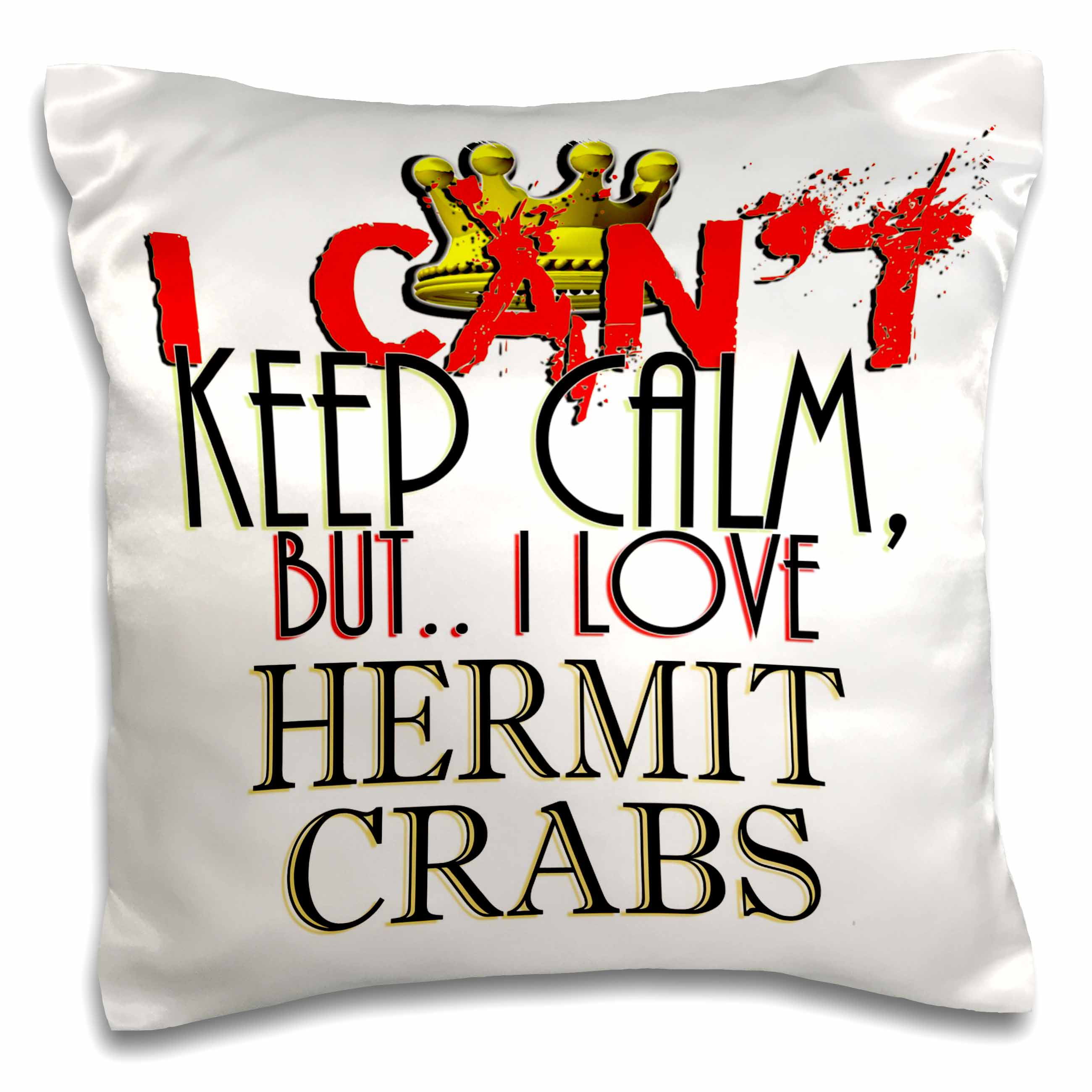 3dRose Crazy Hermit Crab Lady Pillow Case pc_175104_1 16 by 16-inch