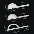thumbnail image 4 of Decodeary 180° Protractor Angle Rulers Professional Woodworking Worker Adjustable Rotating Measuring Tools Measure Tool Device 150mm 1Set, 4 of 6