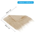 thumbnail image 2 of Unique Bargains Plush Faux Fur Fabric Square, 10' x 10' Fluffy Faux Fur Patches Cuts, Khaki 2Pack, 2 of 6