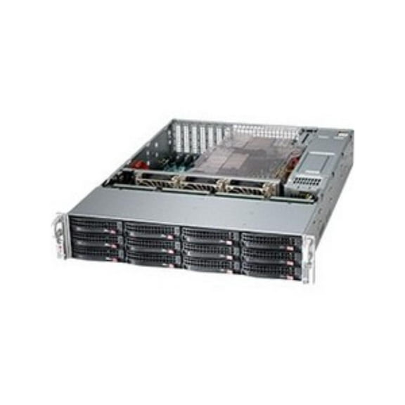 Supermicro SuperChassis 826BE1C-R920LPB - Rack-mountable - Black - 2U - 12 x Bay  (CSE826BE1CR920LPB)