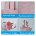 thumbnail image 4 of Uxcell Canvas Tote Bag with Handle Small Reusable Handbag Shopping Bags Pink, 4 of 5