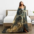 thumbnail image 5 of Wolf Fleece Blanket - Soft Plush, Cozy Throw for Kids and Adults - Throw Blanket with Pack of Wolves Over Forest Print, Ideal for Beds, Couches, and Travel 50x40, 5 of 5
