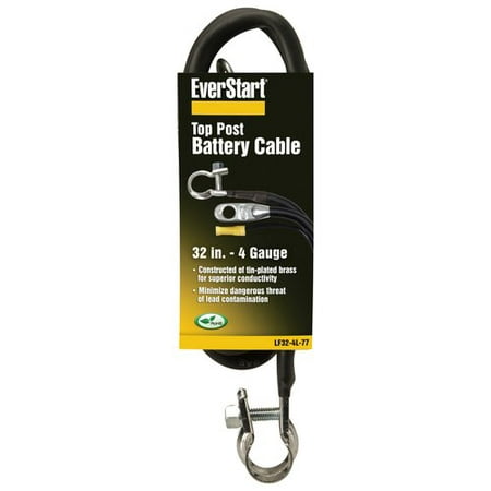 Everstart LF32-4L-77 4-Gauge Top Post Battery Cable, (Best Battery Cable Ends)