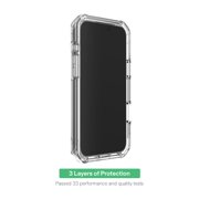 onn MagSafe Compatible Rugged Phone Case for iPhone 16 Pro - Clear