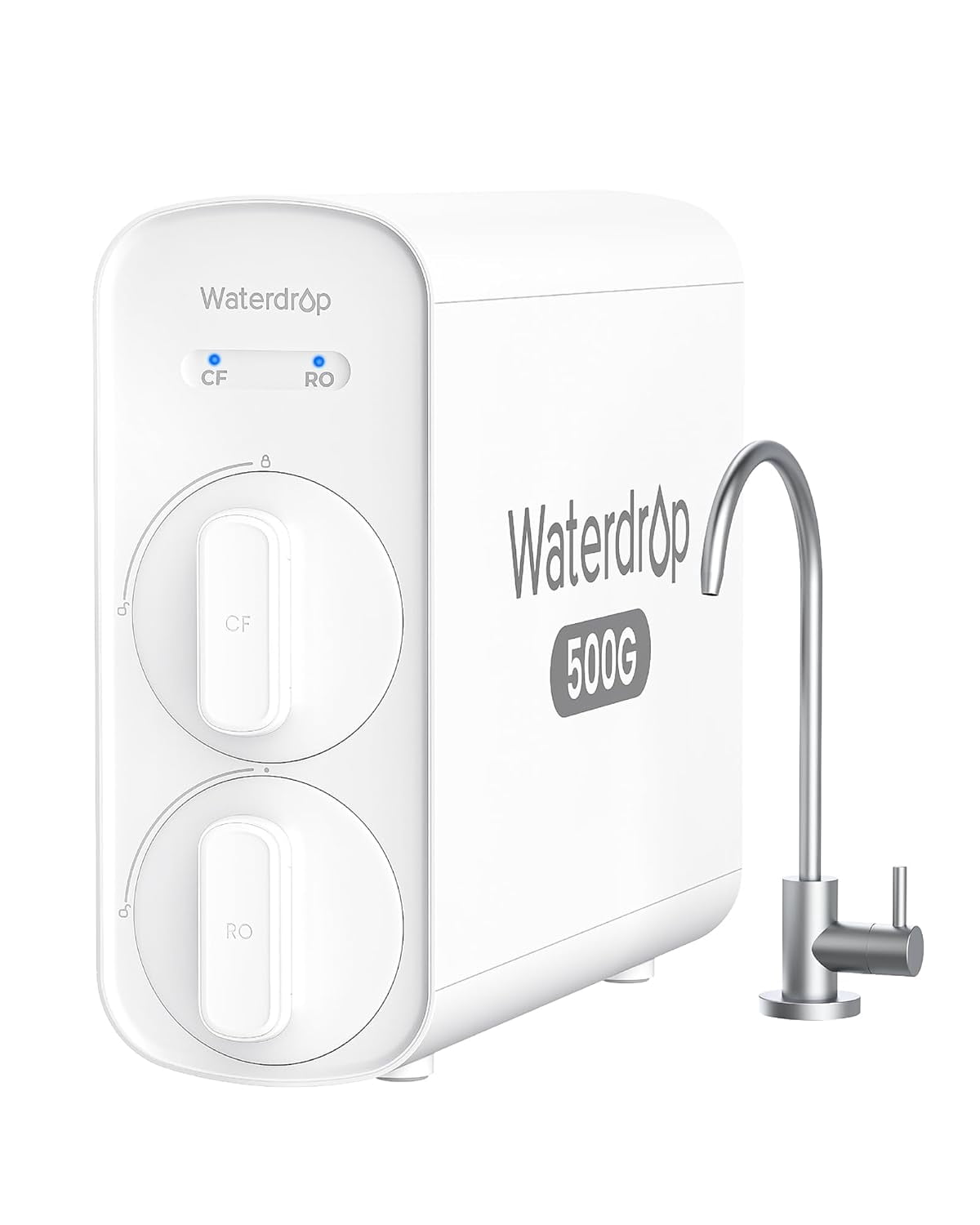 Waterdrop G5P500 Reverse Osmosis System, 500 GPD Tankless RO Water Filter, 7 Stage Filtration, NSF/ANSI 372 Certified, 2:1 Pure to Drain Ratio, Reduces TDS PFAS BPA With Free 1 filter
