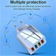 thumbnail image 5 of Cargador multipuerto, cargador USB de 4 puertos o tomacorriente de pared de carga rápida y luz LED para iPhone 12 / Pro/Max/Mini, MacBook Pro/Air, iPad, Samsung Galaxy (cargador de 4 USB, naranja) TUNC Sencillez, 5 of 5