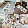 thumbnail image 6 of Spring Floral Vintage Area Rugs 2x6 for Kitchen Runner Rug, Retro Teal Tulips Botanical Summer Non Slip Washable Rug Runner, Low Pile Indoor Floor Carpet Mat Bathroom Rugs for Bedroom, Kids Room, 6 of 9