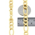 thumbnail image 6 of Nuragold 10k Real Yellow Gold Figaro Link 8mm Chain Necklace (18"-30") Italian Jewelry for Men, 6 of 6