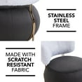 thumbnail image 3 of Rounded Accent Chair by Black & White Furniture (Black) - Beautifully Crafted Furniture Perfect for Houses, Condos and Apartment – Easy Assembly, 3 of 7