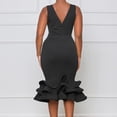 thumbnail image 5 of Sngxgn Women's Basic Bodycon Midi Dress Crewneck Sleeveless Casual Summer Tank Top Dresses(Black,M), 5 of 6