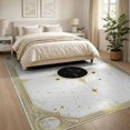 thumbnail image 2 of ODIKA 8'x10' Washable Area Rug Non-Slip Chair-Friendly Mat Gothic Haul Phase Ornate Scroll Border Mystical Corridor Grey for Dining Room, Large Office, Lounge, 2 of 6