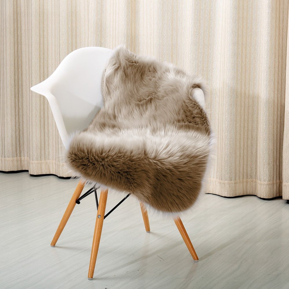 Reafort High Pile Super Soft Faux Sheepskin Rug, Chair Cover, Sofa