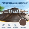 thumbnail image 3 of VIVOHOME 10' x 13' Double Roof Hardtop Gazebo, Polycarbonate Roof & Aluminum Alloy Frame with Netting & UV-Proof Privacy Curtain, 3 of 9