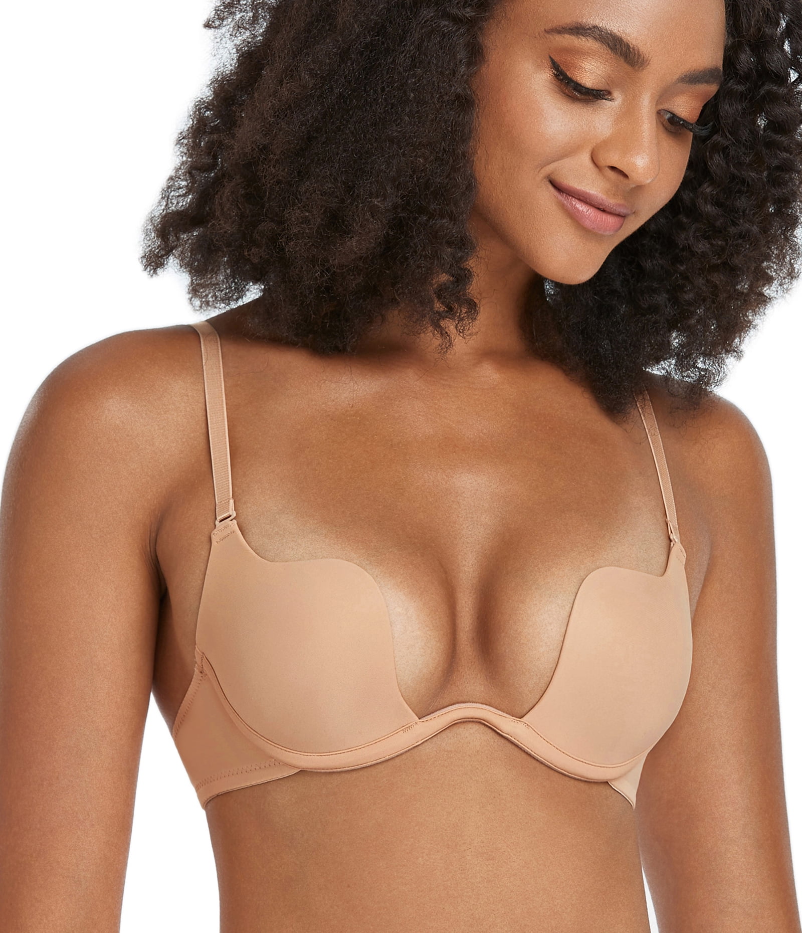 SobeiKre Women Low Cut Bra Push Up Lightly Lined Convertible Plunge Bralet  with Straps For Backless Dresses Underarm Comfort, B74-beige, 70A :  : Clothing, Shoes & Accessories