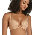 thumbnail image 4 of Exclare Convertible V Bra Women's Deep Plunge Push up Low Cut Underwire Bra(V Neck Beige,36D,38Dtag size), 4 of 7