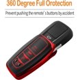 thumbnail image 4 of Key Fob Cover Compatible with Toyota RAV4 Camry Avalon Corolla Highlander C-HR Prius Smart Remote Keychain Case Holder Protector,Red, 4 of 6
