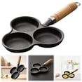 thumbnail image 5 of Sartén para Tortillas de Hierro Fundido con 3 Orificios, Sartén Antiadherente para Huevos Desayuno, Parrilla para Desayuno, Olla para Cocinar, Sartén Huevos,Sartén para Panqueques, 5 of 5
