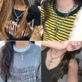 thumbnail image 3 of ZPAQI Vintage Cross Pendant Necklace for Women Men Chain Goth Choker Grunge Jewelry, 3 of 11