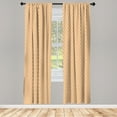 thumbnail image 3 of Ambesonne Vintage Curtains, Wavy Elliptic Pattern, Pair of 28"x84", Orange Cream, 3 of 5