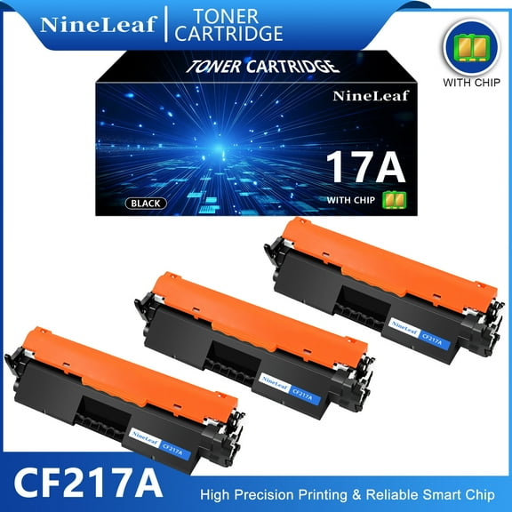 NineLeaf CF217A Compatible 17A Black Toner Cartridge Replacement for HP Laser jet Pro M102a M102w MFP M130a M130fn M130fw M130nw Printers, 1600 Pages, 3PC
