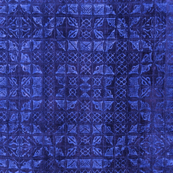 Ahgly Company Indoor Square Abstract Purple Modern Area Rugs, 4' Square