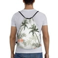 thumbnail image 2 of Kdxio Vintage Palm Trees Print Drawstring Backpack Bag,Waterproof Draw String Back Sack, Gym Drawstring Bags Swim Bag For Unisex, 2 of 9